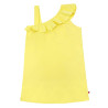 Flounced dress with asymmetric braces LIMONCELLO
