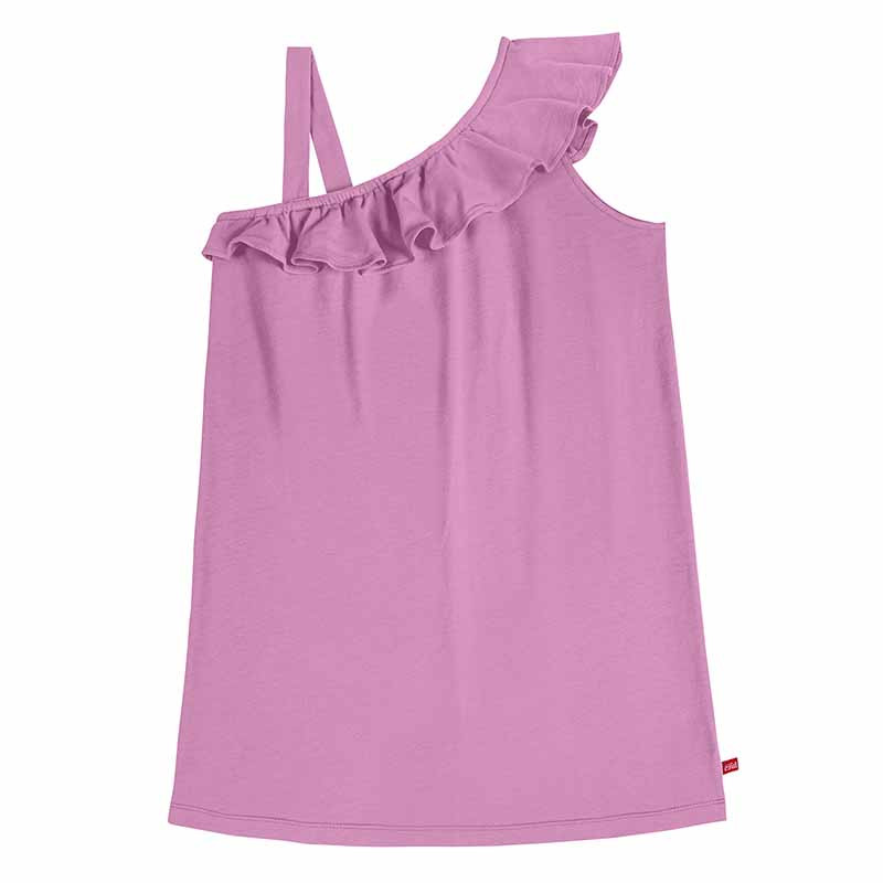 Vestido volantes con tirantes asimétricos SAKURA