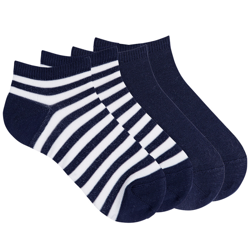 Pack: 1 pair plain trainer socks + 1 kodak stripes