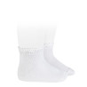 Cotton socks with openwork cuff