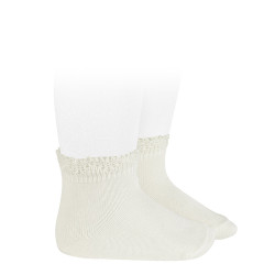Cotton socks with openwork...