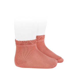 Cotton socks with openwork...