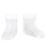 Cotton socks with fine openwork