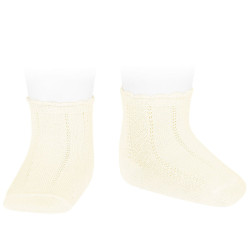 Cotton socks with fine...