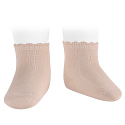 Cotton socks with fine...