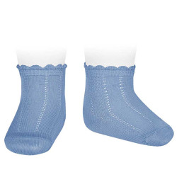 Cotton socks with fine...