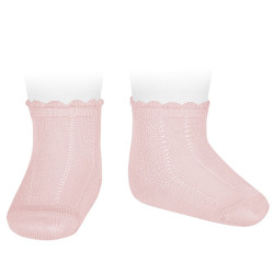 Cotton socks with fine...