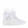 Calze alla caviglia con fiocco in tulle
