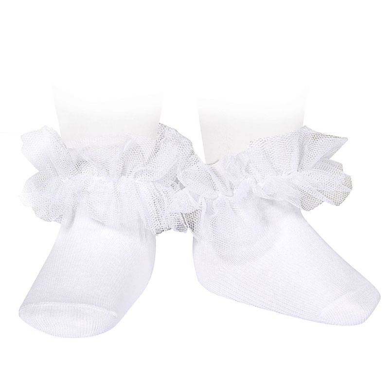 Tulle frill ankle socks