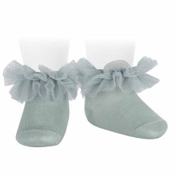Tulle frill ankle socks