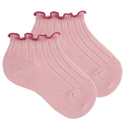Ankle rib socks with...
