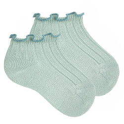 Ankle rib socks with...