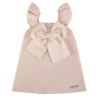 Robe point mousse avec grand noeud grosgrain JADE