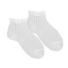Side openwork ceremony socks with littlebow