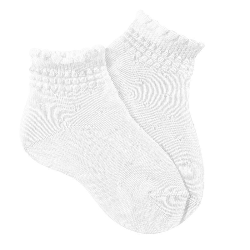 Calcetines ceremonia con cenefa en relieve