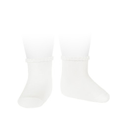 Short socks with patterned...