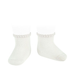 Short socks with patterned...