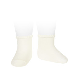 Short socks with patterned...