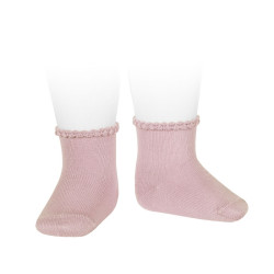 Short socks with patterned...