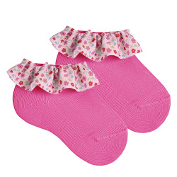 Socquettes à ruban froncé...