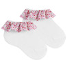 Calze alla caviglia con nastro arricciato liberty