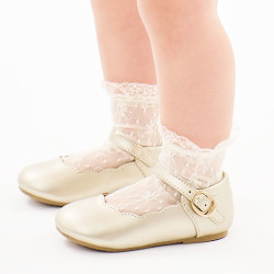 Socquettes cérémonie blonde...