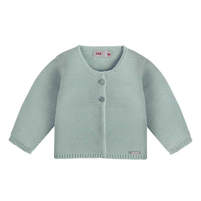 Garter stitch cardigan SEA MIST