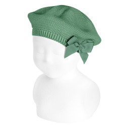 Garter stitch beret with...
