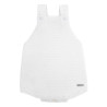 Garter stitch baby rompers WHITE