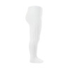 Leotardos algodón cálido con calado lateral BLANCO