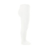 Warm cotton tights with side openwork CREAM