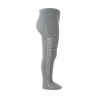 Leotardos algodón cálido con calado lateral GRIS CLARO