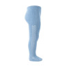 Warm cotton tights with side openwork BLUISH