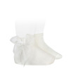 Cotton socks with organza bow