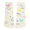 Chaussettes courtes barefoot fantaisie happy ECRU