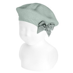 Garter stitch beret with...