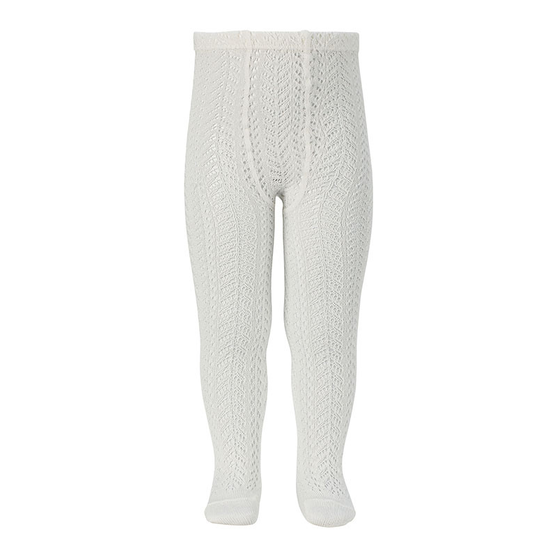 Calzamaglia in cotone perle traforata LATTE