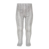 Collants en coton perle ajourés ALUMINIUM
