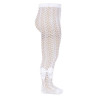 Leotards calats de perlé amb llaç grogrén lateral BLANC