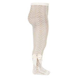 Collants ajourés perle et...