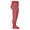 Calzamaglia perle traforata con fiocco grosgrain ROSSO