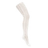 Collants folk en perle ajourés BLANC