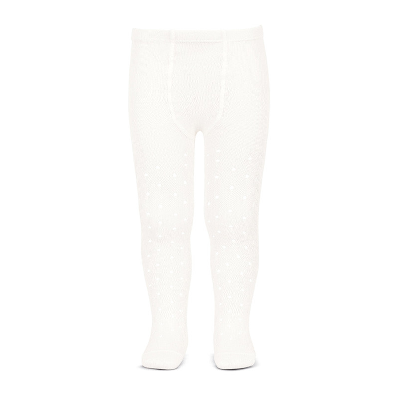 Perle openwork tights with dot and spikeopenwork CREAM