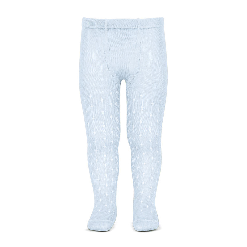 Leotards perlé amb calat de punts i espiga lateral BLAU BEBE