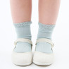 Cotton socks with openwork cuff