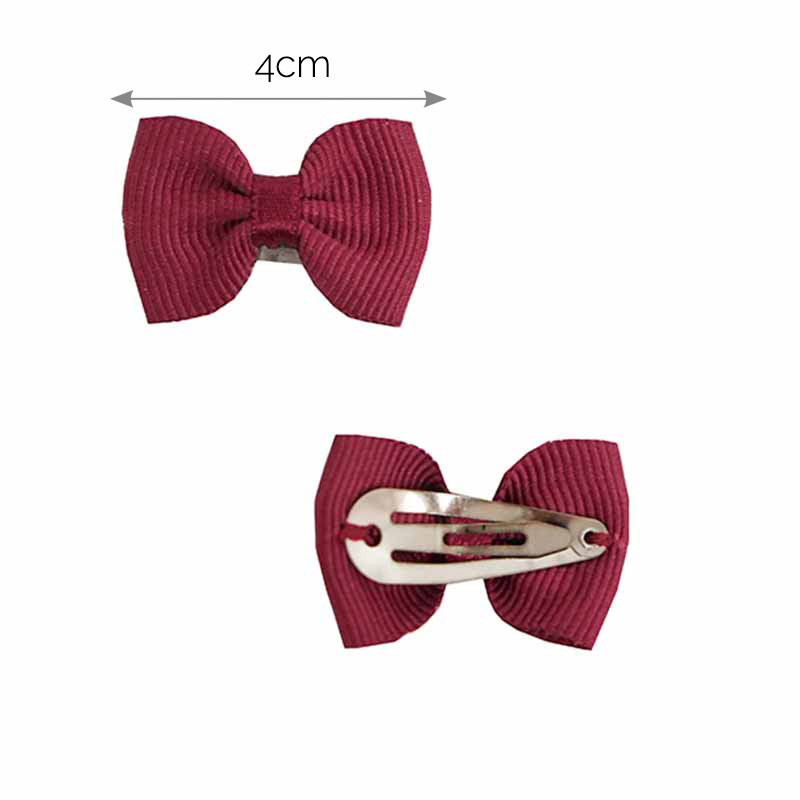Clip cabell nadó amb llaç otoman (pack 2unitats) GRANAT