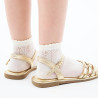 Ceremony ankle socks with openwork details