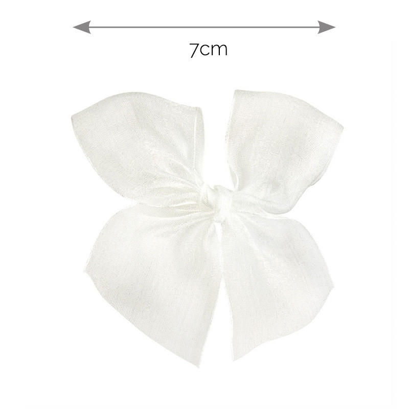 Hair clip with organza bow CREAM