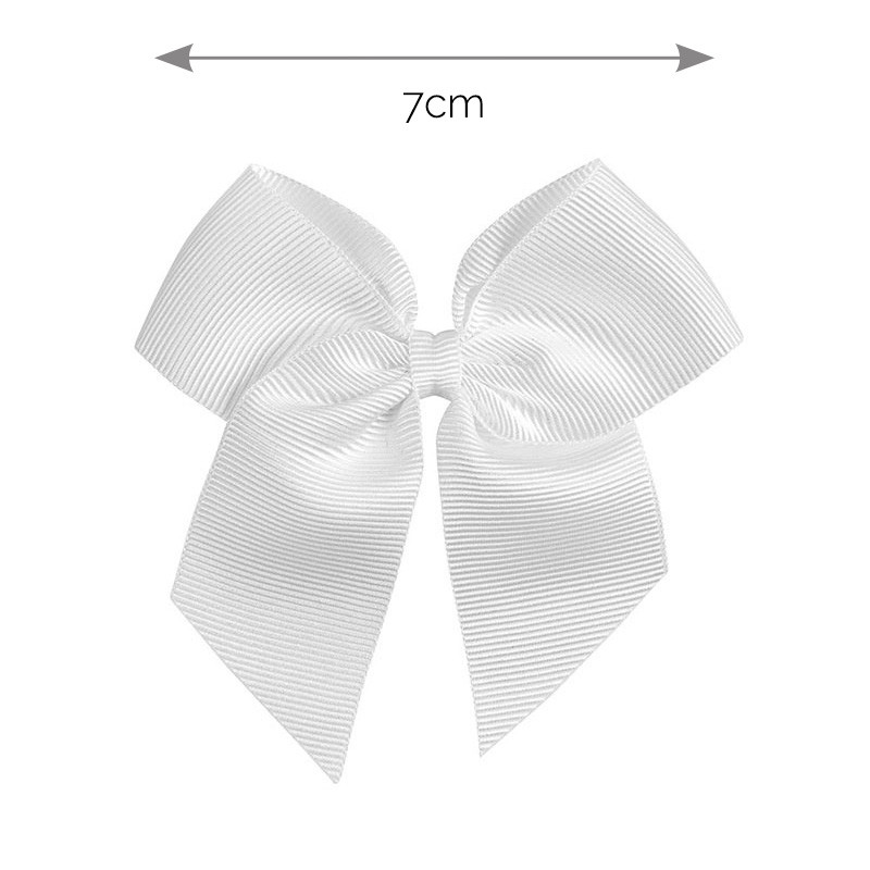 Fermaglio capelli con fiocco grosgrain BIANCO