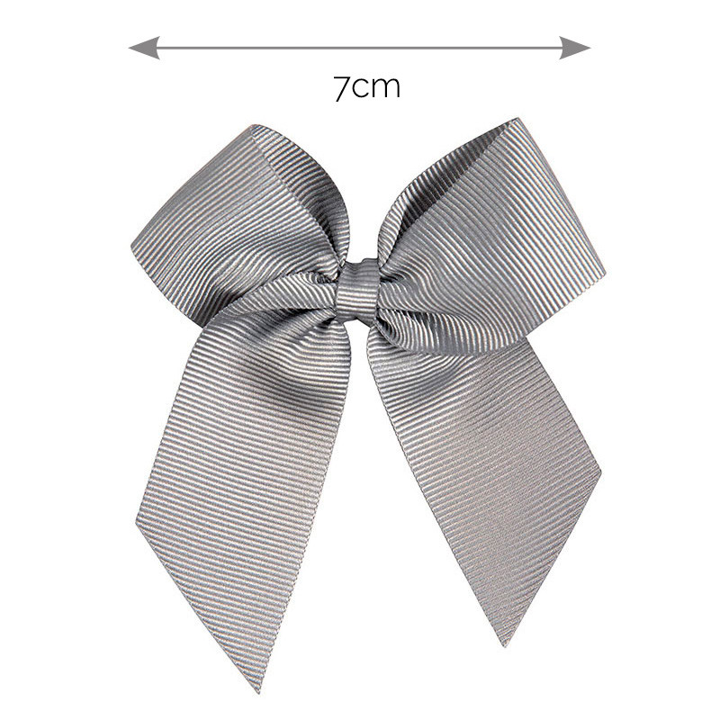 Fermaglio capelli con fiocco grosgrain ALLUMINIO